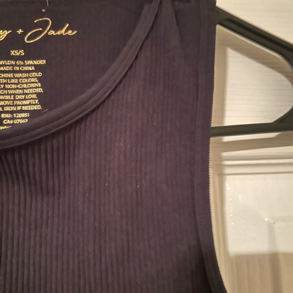 Black Bodysuit with Scoop Neckline by Gypsy + Julie - Picture 3 of 5